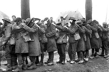 First World War. Soldiers blinded by gas.