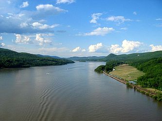 The Hudson River viewed from the Bear Mountain Bridge.
