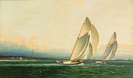 James Edward Buttersworth: Yachts Racing in the Upper Bay, 1860.