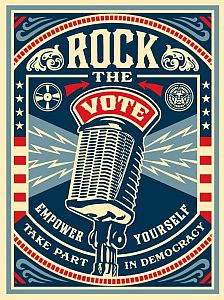 'Rock the Vote' vintage style.