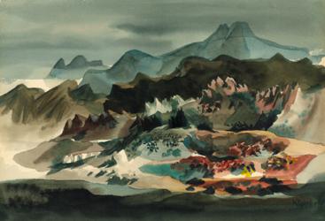 Untitled (California Landscape) by Dong Kingman