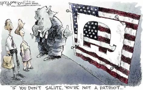 If You Don't Salute, You're Not a Patriot by Nick Anderson