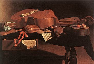 'Musical Instruments' by Evaristo Baschenis.