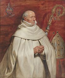 Peter Paul Rubens: Matthaeus Yrsselius (1541-1629), Abbot of Sint-Michiel's Abbey in Antwerp. Ca. 1624. Oil on oak, 102x120.