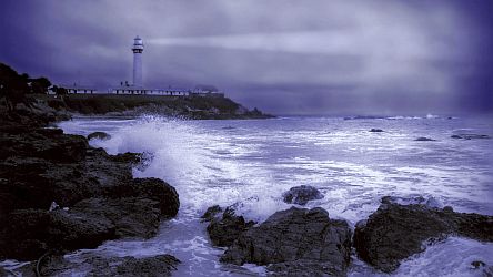 Stormy weather, Pigeon Point Light Station
