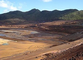 Toxic mine tailings.